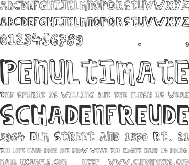 hildeCAPS font preview