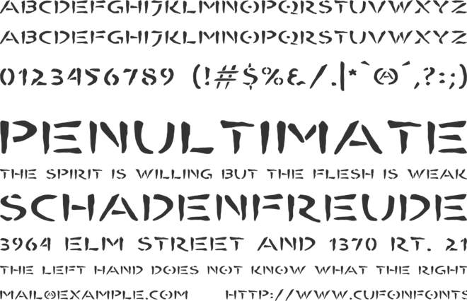 BOMBORA font preview