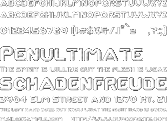 RM Tubeway chrome font preview