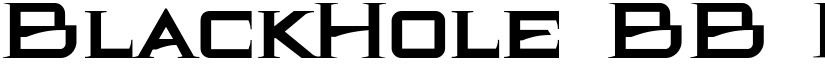BlackHole BB Regular font