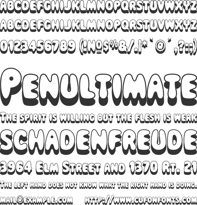 Magical Mystery Tour Outline Shadow font preview