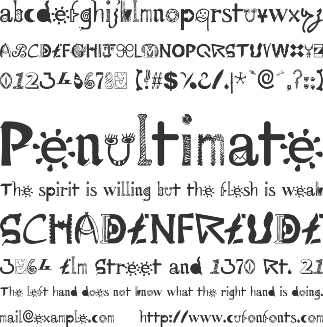 Mailart font preview