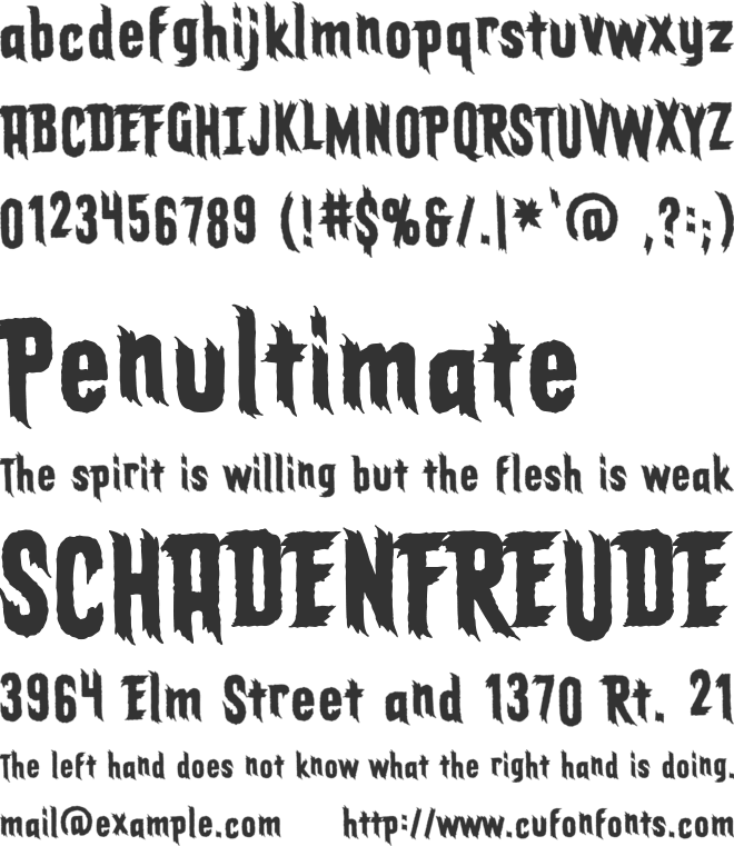 ElderGods BB font preview