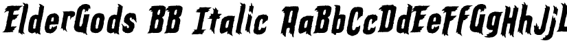 ElderGods BB Italic font