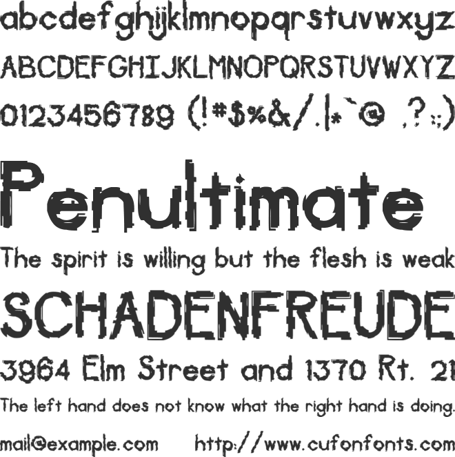 Diskontented font preview