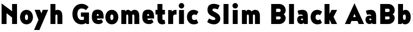 Noyh Geometric Slim Black font