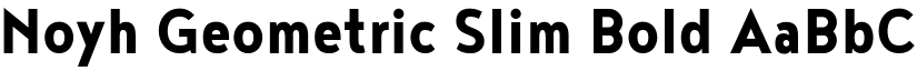 Noyh Geometric Slim Bold font