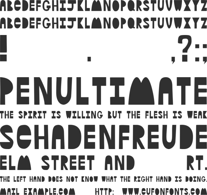 Hard Questions font preview