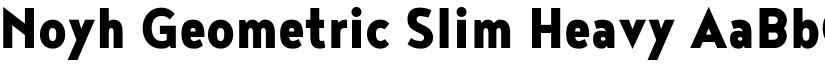 Noyh Geometric Slim Heavy font