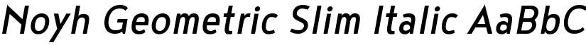 Noyh Geometric Slim Italic font