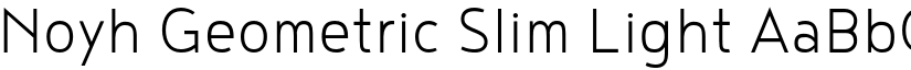Noyh Geometric Slim Light font