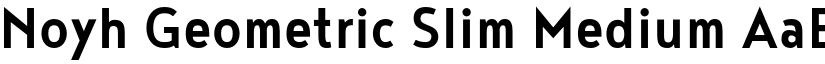 Noyh Geometric Slim Medium font