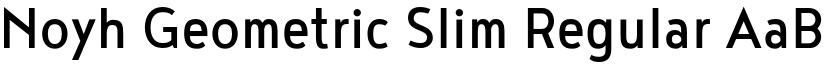 Noyh Geometric Slim Regular font