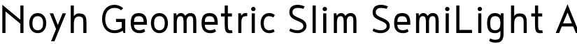 Noyh Geometric Slim SemiLight font