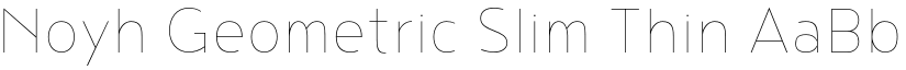 Noyh Geometric Slim Thin font