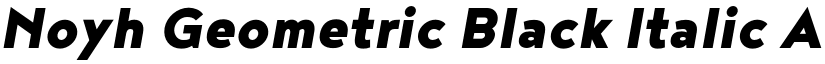 Noyh Geometric Black Italic font