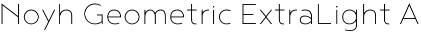 Noyh Geometric ExtraLight font