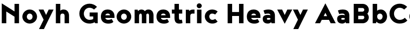 Noyh Geometric Heavy font