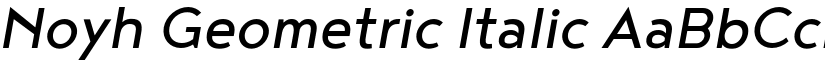 Noyh Geometric Italic font