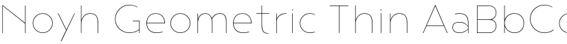Noyh Geometric Thin font