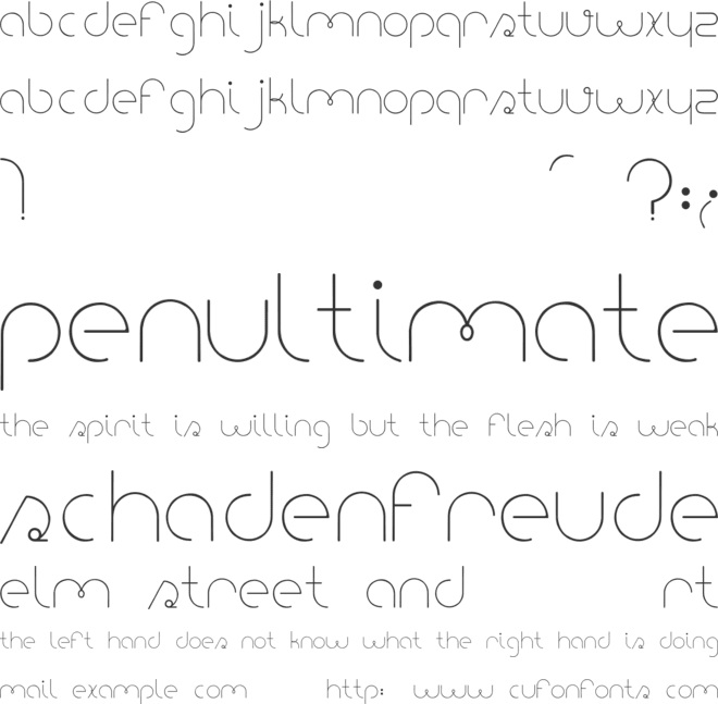 Portatil font preview