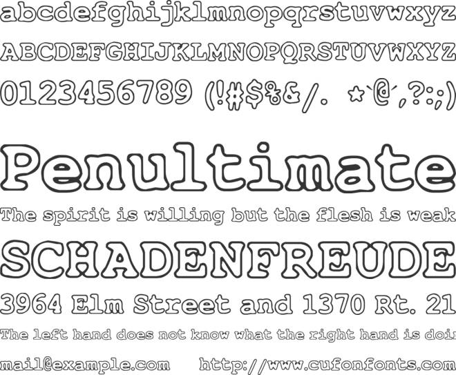 Just Another Courier font preview