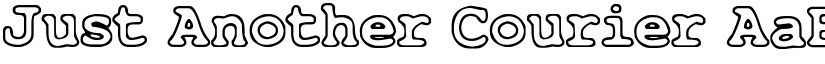 Just Another Courier font