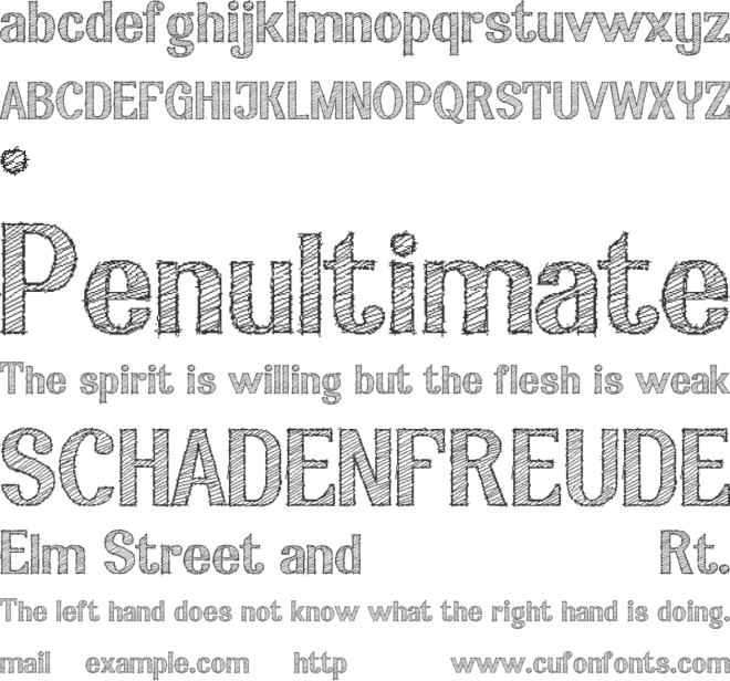 Aria Penci Roman font preview