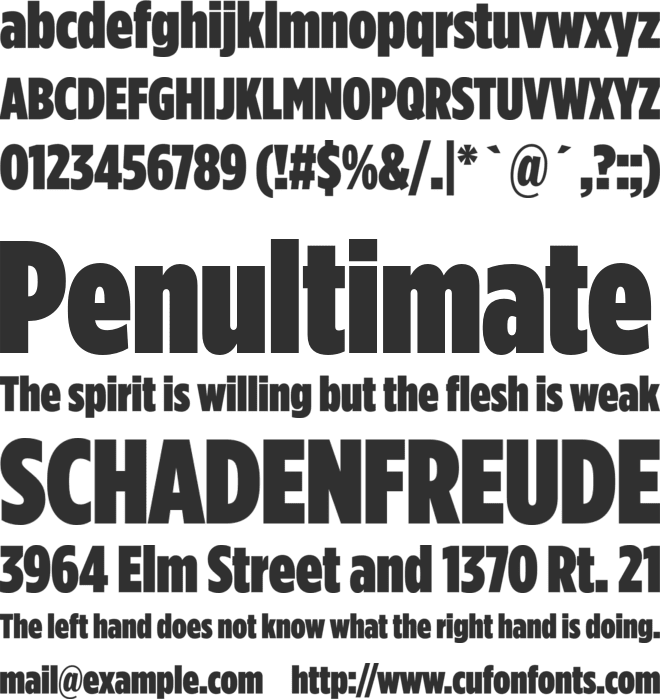 Gotham Condensed font preview