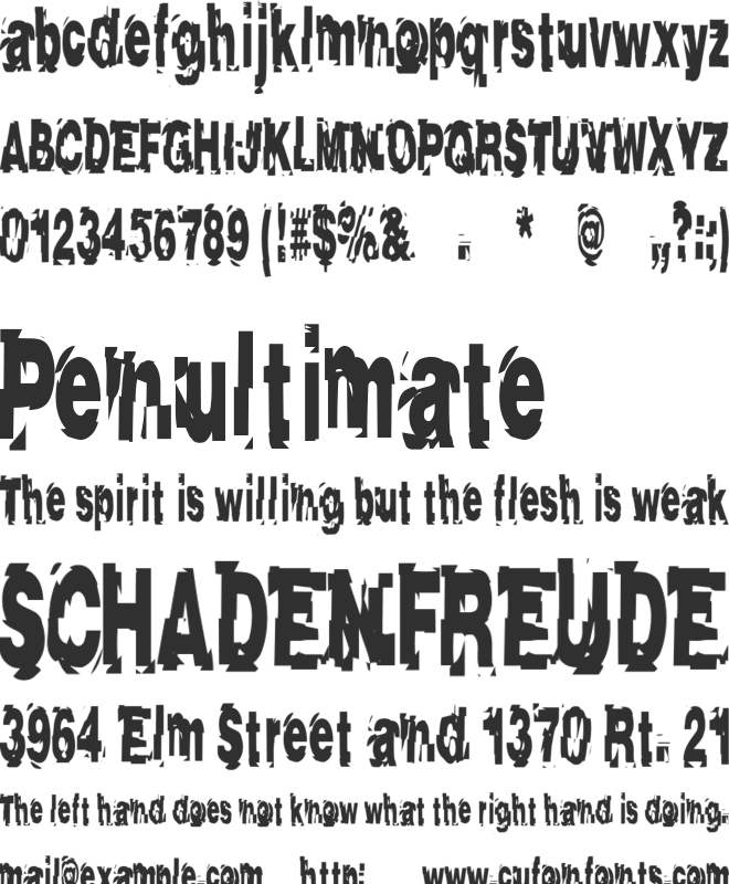 AfterShock font preview