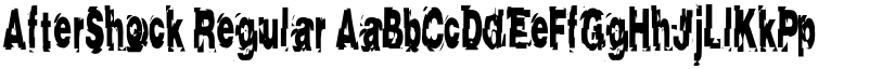 AfterShock Regular font