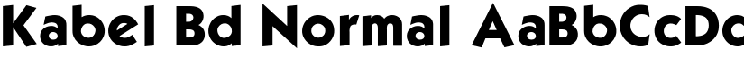 Kabel Bd Normal font