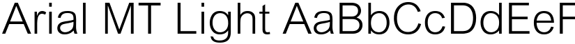 Arial MT Light font