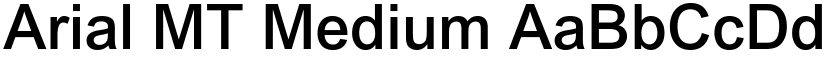 Arial MT Medium font