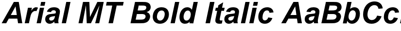 Arial MT Bold Italic font