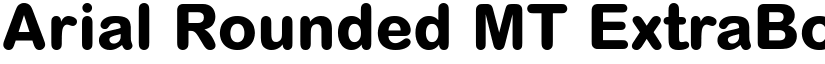 Arial Rounded MT ExtraBold font