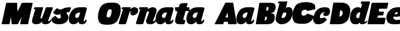Musa Ornata font