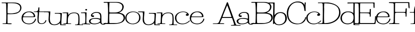 PetuniaBounce font