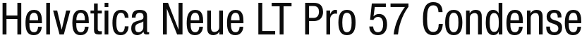 Helvetica Neue LT Pro 57 Condensed font