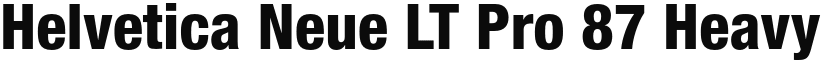 Helvetica Neue LT Pro 87 Heavy Condensed font