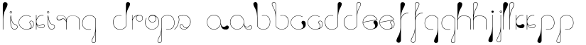 Licking Drops font