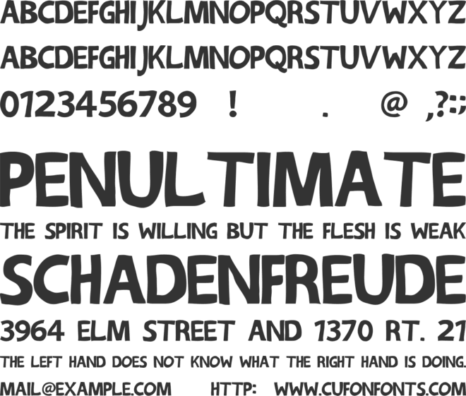 Festival Jomfruer font preview