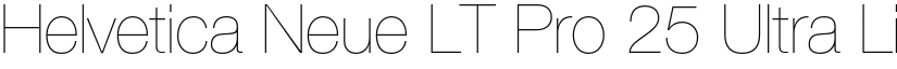 Helvetica Neue LT Pro 25 Ultra Light font