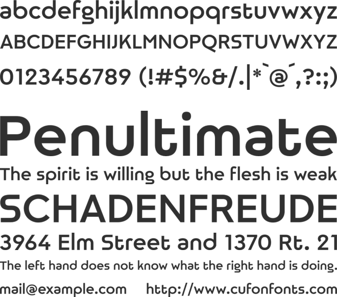 Nineteenth font preview