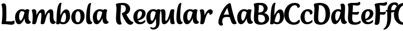 Lambola Regular font