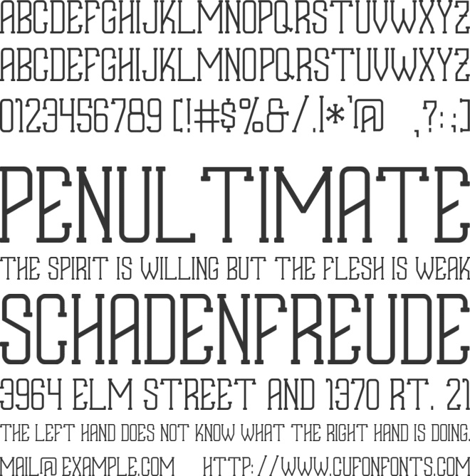 EVALIA font preview