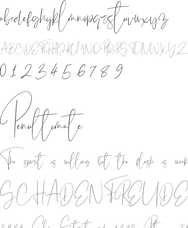 Orenda font preview