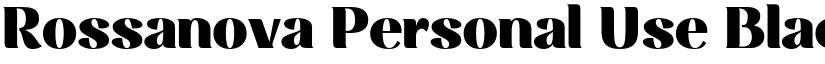 Rossanova Personal Use Black font