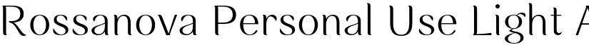 Rossanova Personal Use Light font