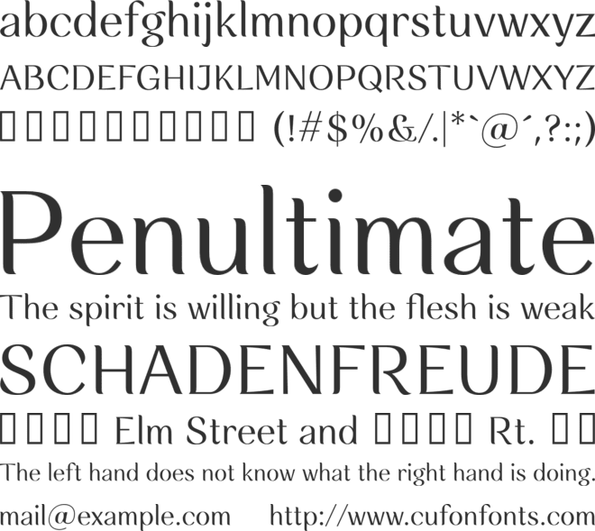 Rossanova Personal Use font preview